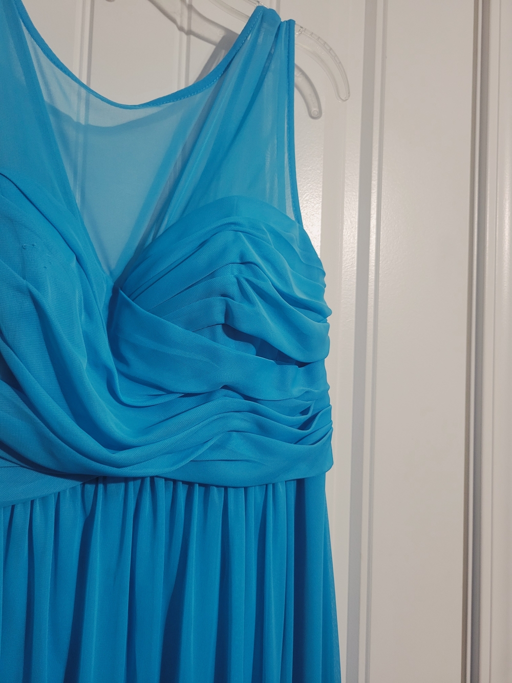 Mesh Ruched Bodice Formal Dress - Picture 2 of 6